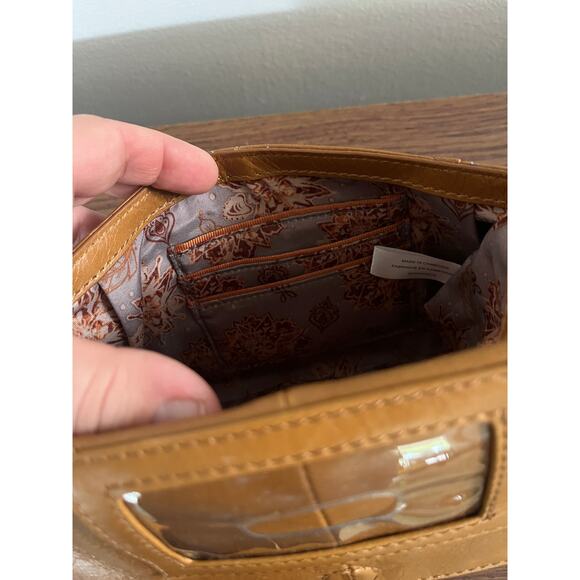 Hobo International Mari Crossbody Leather Purse Camel Tan Color Boho Western - Picture 6 of 11